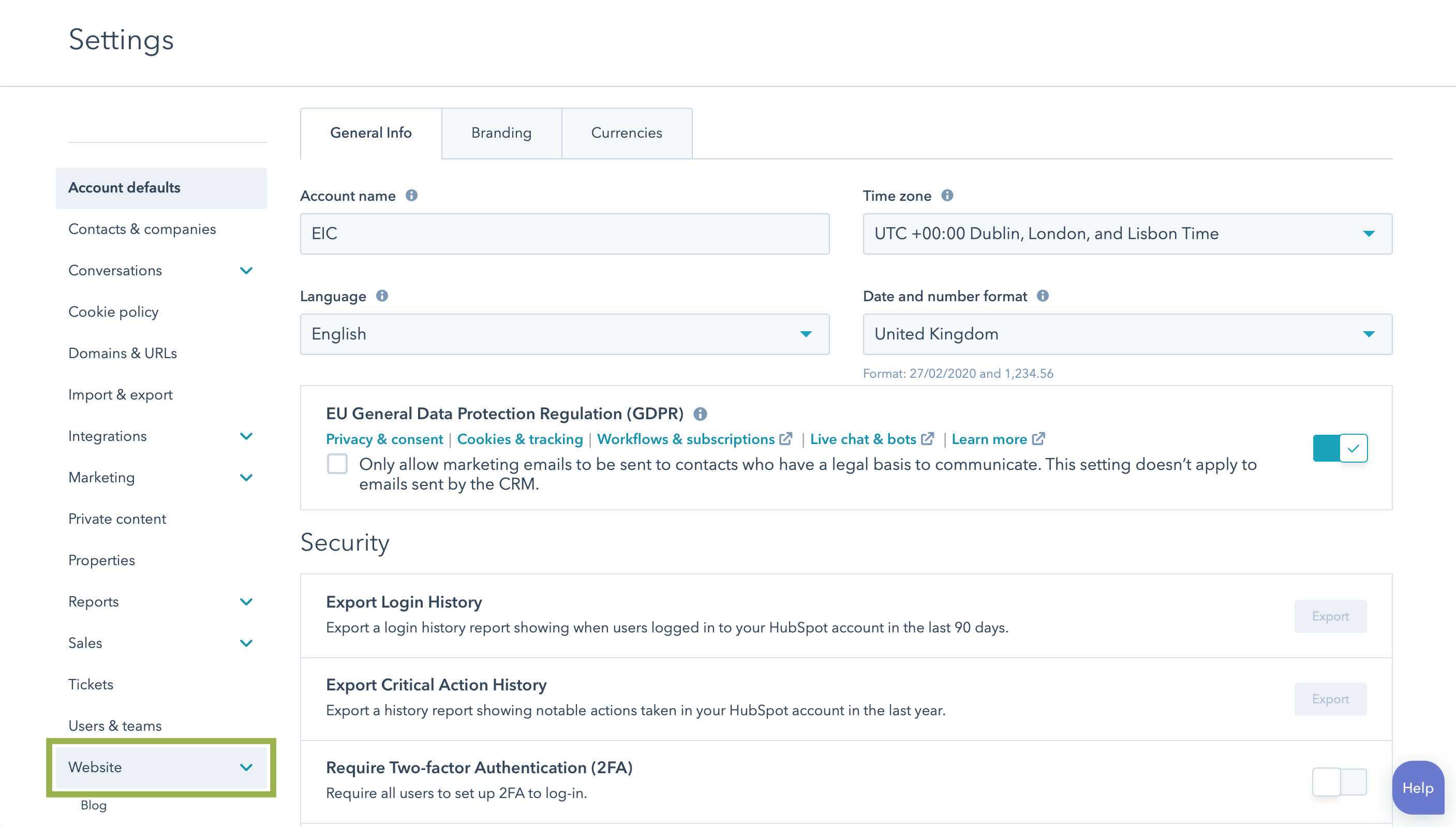 hubspot-portal-settings-website